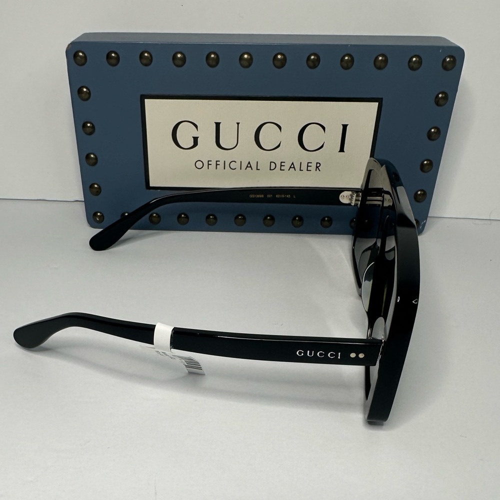 💯 - Authentic Gucci Grey Shield Unisex Sunglasses GG1369S 001 - Picture 5 of 12